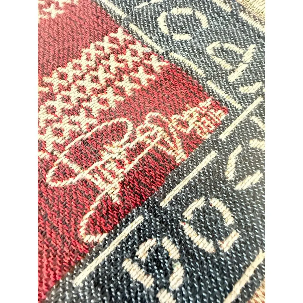 Americana American Flag Woven Throw Blanket Patriotic USA 1997 Wall Hanging